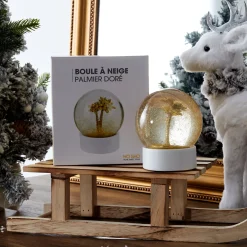 La Chaise Longue BOULE A NEIGE PALMIER DORE Discount