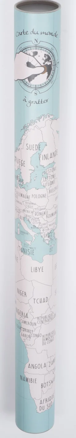 La Chaise Longue CARTE DU MONDE A GRATTER New