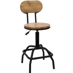 La Chaise Longue CHAISE DE BAR REGLABLE BOIS BRUT ACE Cheap