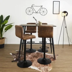 La Chaise Longue CHAISE DE BAR REGLABLE DOWNTOWN - Lot de 2 Discount