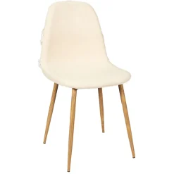 La Chaise Longue CHAISE FARO PIEDS METAL IMITATION BOIS - Lot de 4 Clearance