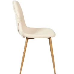 La Chaise Longue CHAISE FARO PIEDS METAL IMITATION BOIS - Lot de 4 Clearance