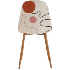 La Chaise Longue CHAISE POESIE PIEDS METAL IMITATION BOIS - Lot de 4 Outlet