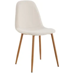 La Chaise Longue CHAISE POESIE PIEDS METAL IMITATION BOIS - Lot de 4 Outlet