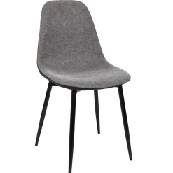 La Chaise Longue CHAISES MEMPHIS GRIS ET NOIR - Lot de 4 New