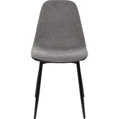 La Chaise Longue CHAISES MEMPHIS GRIS ET NOIR - Lot de 4 New