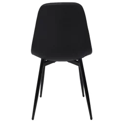 La Chaise Longue CHAISES MEMPHIS GRIS ET NOIR - Lot de 4 New