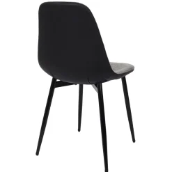 La Chaise Longue CHAISES MEMPHIS GRIS ET NOIR - Lot de 4 New