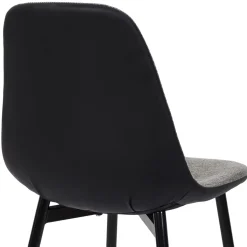 La Chaise Longue CHAISES MEMPHIS GRIS ET NOIR - Lot de 4 New