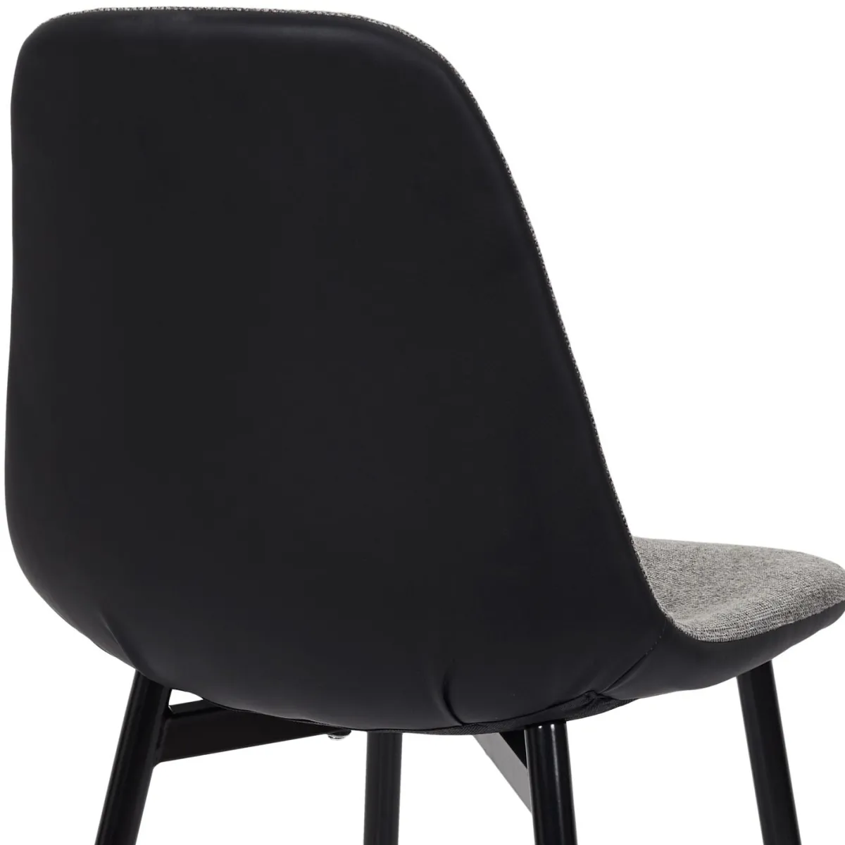 La Chaise Longue CHAISES MEMPHIS GRIS ET NOIR - Lot de 4 New