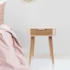 La Chaise Longue CHEVET 1 TIROIR EN BOIS ROSE Hot