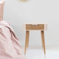 La Chaise Longue CHEVET 1 TIROIR EN BOIS ROSE Hot
