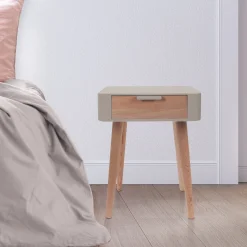 La Chaise Longue CHEVET 1 TIROIR EN BOIS TAUPE Cheap