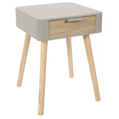 La Chaise Longue CHEVET 1 TIROIR EN BOIS TAUPE Cheap