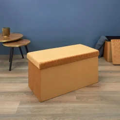 La Chaise Longue COFFRE BANC PLIABLE RETRO MOUTARDE Flash Sale