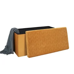 La Chaise Longue COFFRE BANC PLIABLE RETRO MOUTARDE Flash Sale