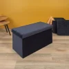 La Chaise Longue COFFRE BANC PLIABLE RETRO BLEU NUIT Best Sale