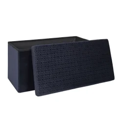 La Chaise Longue COFFRE BANC PLIABLE RETRO BLEU NUIT Best Sale