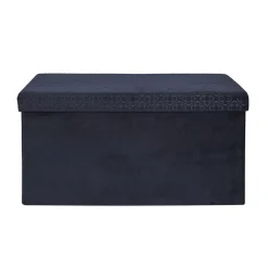 La Chaise Longue COFFRE BANC PLIABLE RETRO BLEU NUIT Best Sale