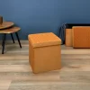 La Chaise Longue COFFRE POUF PLIABLE RETRO MOUTARDE Outlet