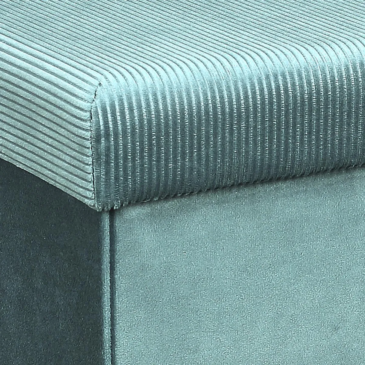 La Chaise Longue COFFRE POUF PLIABLE VELOURS COTELE GIULIA BLEU Store
