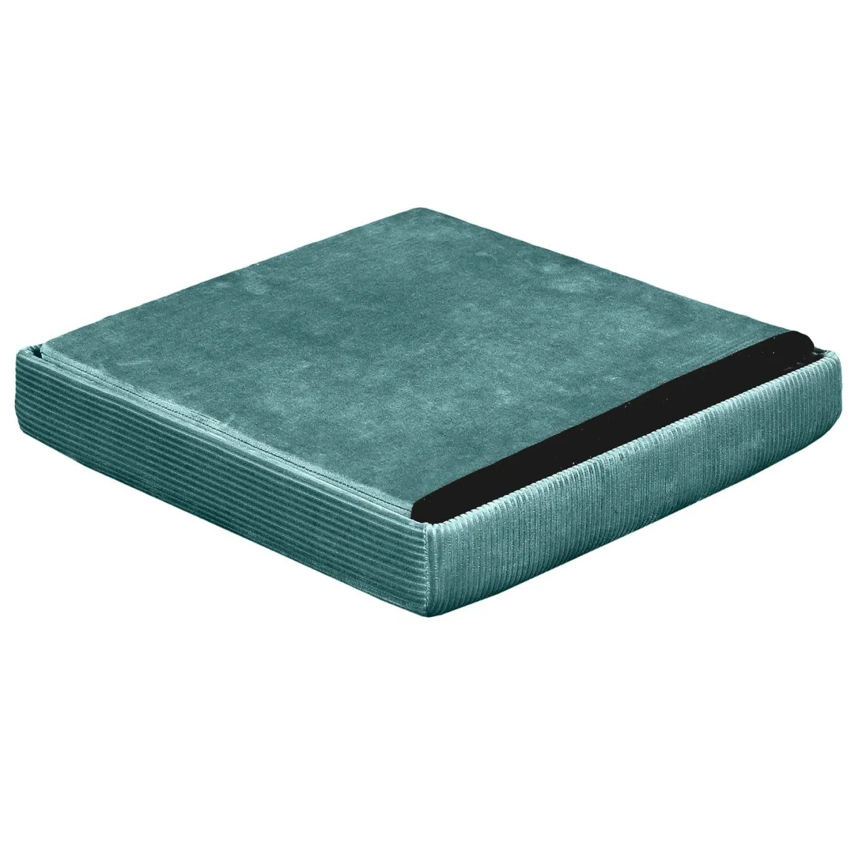 La Chaise Longue COFFRE POUF PLIABLE VELOURS COTELE GIULIA BLEU Store