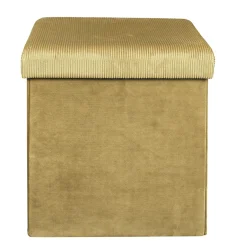 La Chaise Longue COFFRE POUF PLIABLE VELOURS COTELE GIULIA JAUNE Sale