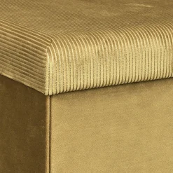 La Chaise Longue COFFRE POUF PLIABLE VELOURS COTELE GIULIA JAUNE Sale