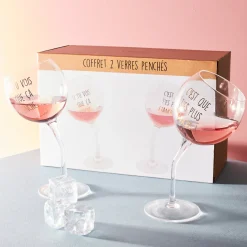 La Chaise Longue COFFRET 2 VERRES PENCHES DORES Outlet