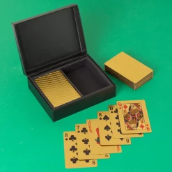 La Chaise Longue COFFRET DE 2 JEUX DE CARTES DOREES Clearance