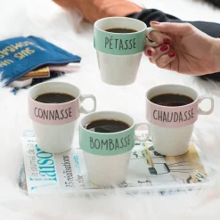 La Chaise Longue COFFRET DE 4 TASSES A CAFE AVEC SUPPORT Sale