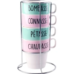 La Chaise Longue COFFRET DE 4 TASSES A CAFE AVEC SUPPORT Sale