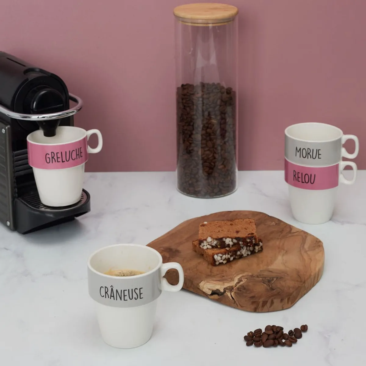 La Chaise Longue COFFRET DE 4 TASSES A CAFE GRELUCHE MORUE Shop