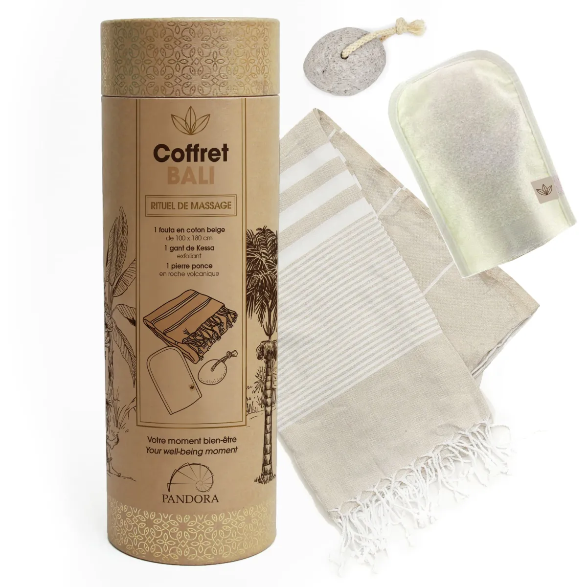 La Chaise Longue COFFRET FOUTA BALI BEIGE Store