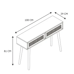 La Chaise Longue CONSOLE BALI 2 TIROIRS Hot