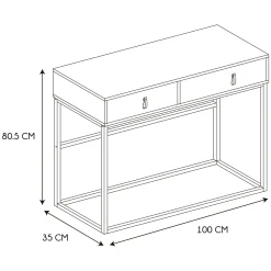 La Chaise Longue CONSOLE BOIS ET METAL ABBOTT Best