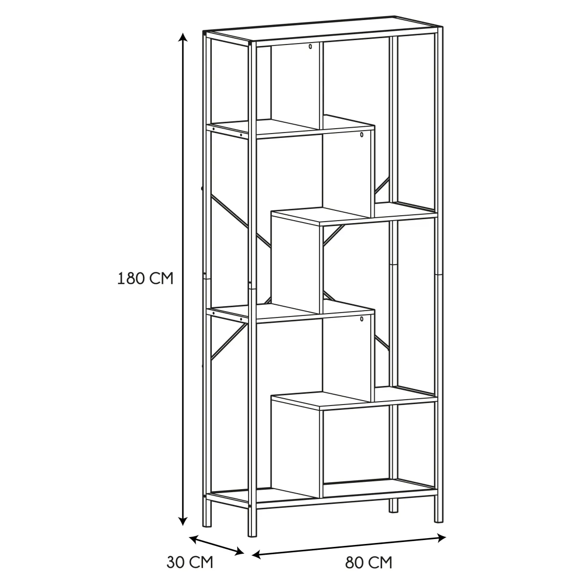 La Chaise Longue ETAGERE EDISON 80X30X180CM Online