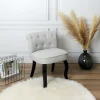 La Chaise Longue FAUTEUIL ELEONOR NOIR TISSU GRIS Hot