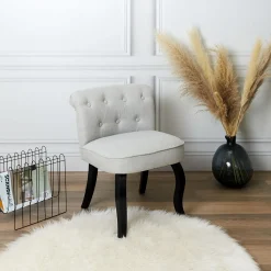 La Chaise Longue FAUTEUIL ELEONOR NOIR TISSU GRIS Hot