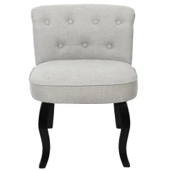 La Chaise Longue FAUTEUIL ELEONOR NOIR TISSU GRIS Hot