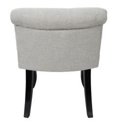 La Chaise Longue FAUTEUIL ELEONOR NOIR TISSU GRIS Hot