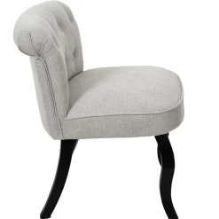 La Chaise Longue FAUTEUIL ELEONOR NOIR TISSU GRIS Hot