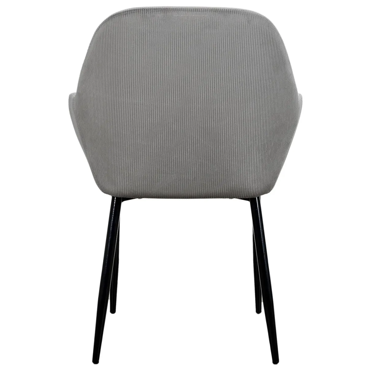 La Chaise Longue FAUTEUIL GIULIA GRIS FONCE VELOURS COTELE - Lot de 2 Flash Sale