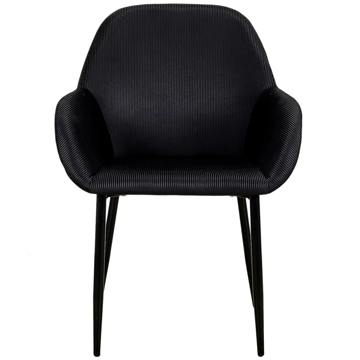 La Chaise Longue FAUTEUIL GIULIA NOIR VELOURS COTELE - Lot de 2 Store