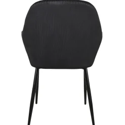 La Chaise Longue FAUTEUIL GIULIA NOIR VELOURS COTELE - Lot de 2 Store
