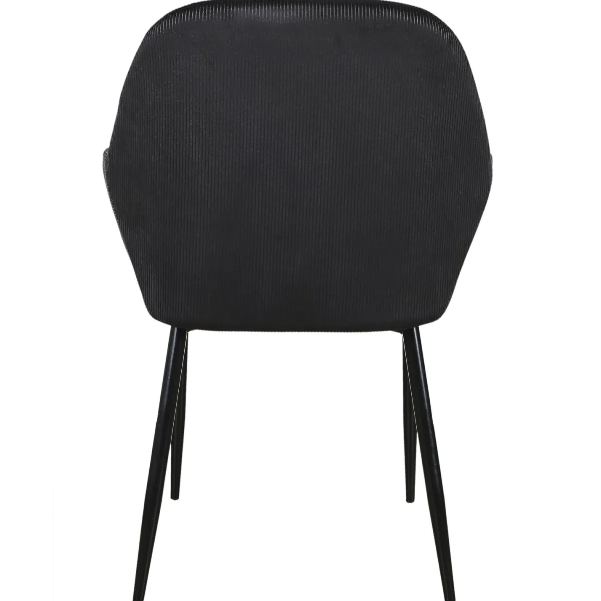 La Chaise Longue FAUTEUIL GIULIA NOIR VELOURS COTELE - Lot de 2 Store