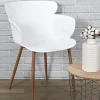 La Chaise Longue FAUTEUIL LORENS BLANC - Lot de 2 Outlet