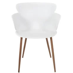 La Chaise Longue FAUTEUIL LORENS BLANC - Lot de 2 Outlet