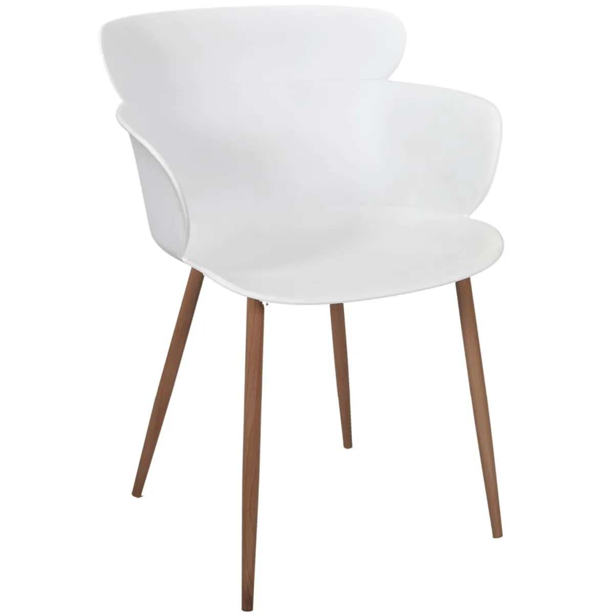 La Chaise Longue FAUTEUIL LORENS BLANC - Lot de 2 Outlet