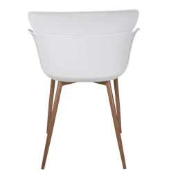 La Chaise Longue FAUTEUIL LORENS BLANC - Lot de 2 Outlet